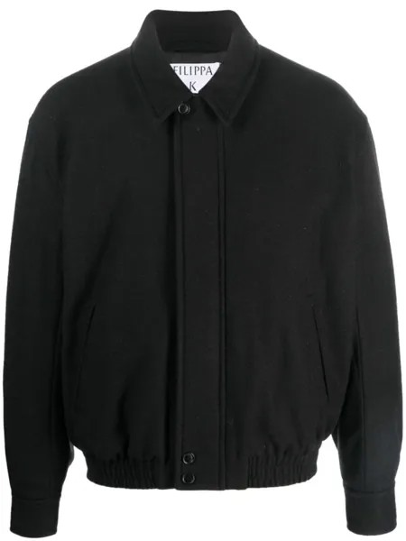 Filippa K бомбер из смесовой шерсти, черный