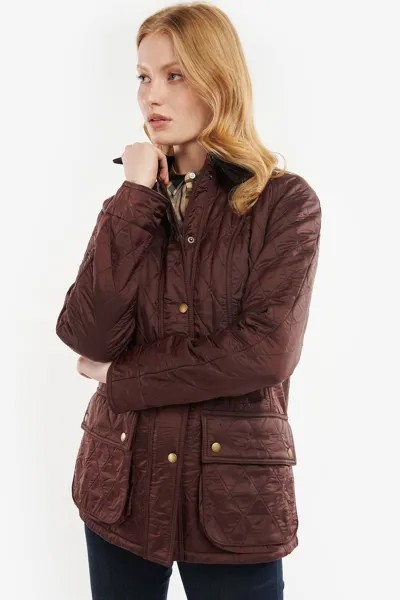 Стеганая флисовая куртка Beadnell Barbour, коричневый
