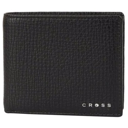 Бумажник CROSS, фактура тиснение, черный