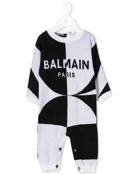 Balmain Kids комбинезон вязки интарсия с логотипом