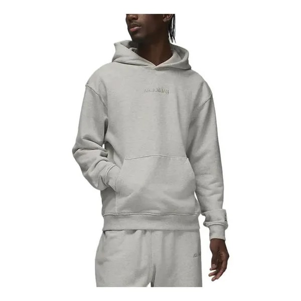Толстовка с капюшоном из флиса с надписью Air Jordan, серый