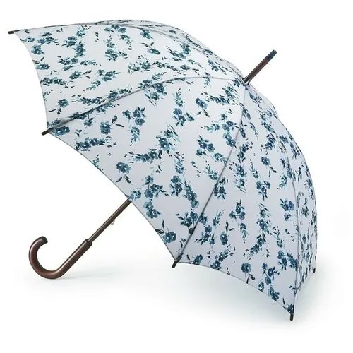 L056-2768 PorcelaineBlue (Цветы) Зонт женский трость Fulton