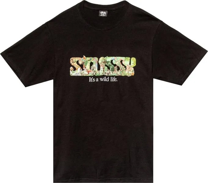 Футболка Stussy It's A Wild Life Tee 'Black', черный