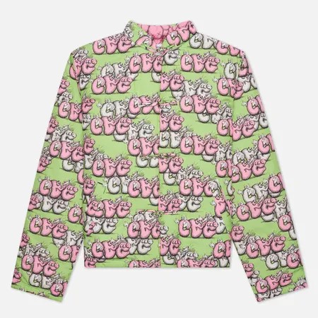 Мужская куртка Comme des Garcons SHIRT x KAWS Print G/B, цвет зелёный, размер M