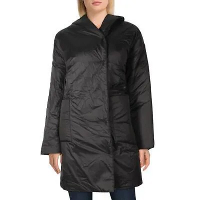 Женское черное длинное пуховое пальто Eileen Fisher M BHFO 9646