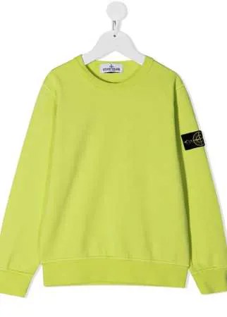 Stone Island Junior толстовка с нашивкой-логотипом