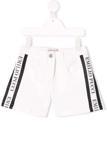 Emilio Pucci Junior джинсовые шорты с логотипом