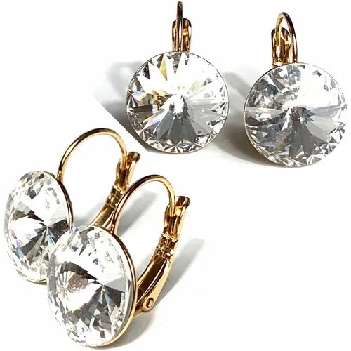 Серьги Florento, кристаллы Swarovski, хрусталь, бесцветный