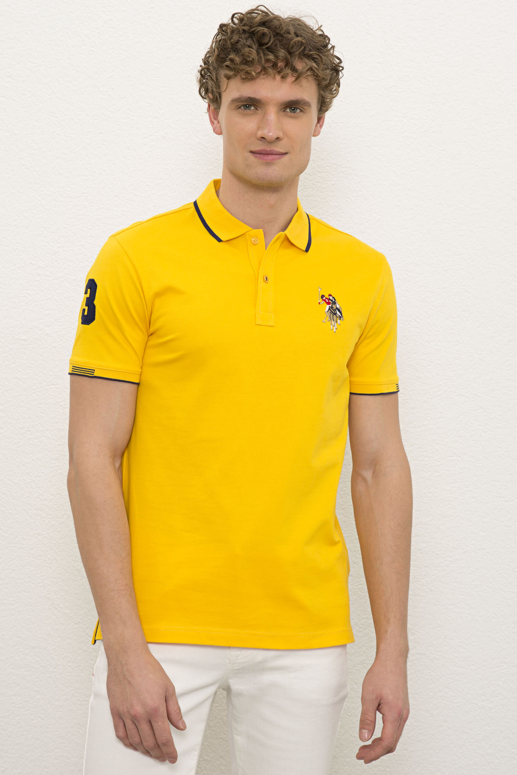 Футболка-поло мужская G081SZ0110SD01IY020 U.S. POLO Assn. желтая XL