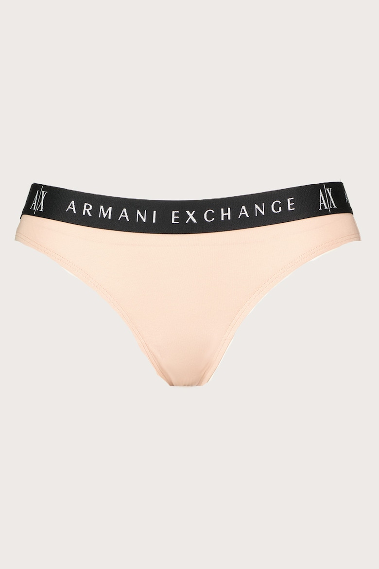 Бразильское бикини с логотипом Armani Exchange, черный
