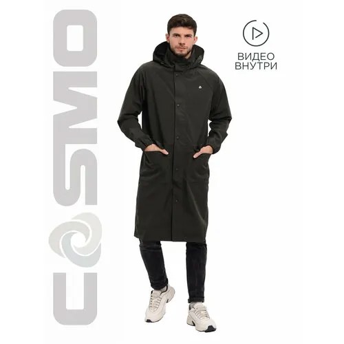 Плащ CosmoTex, демисезонный, мембранный, ветрозащитный, водонепроницаемый, размер 52-54 170-176, хаки