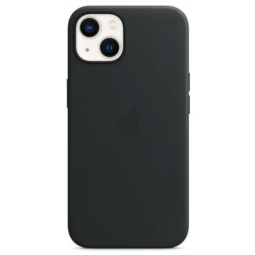 Чехол-накладка Apple MagSafe кожаный для iPhone 13 Тёмная ночь