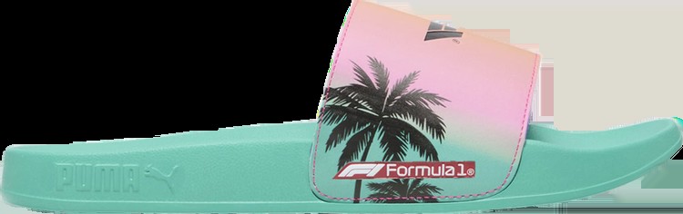 Кроссовки Formula 1 x Leadcat 2.0 Slides 'Miami Grand Prix', зеленый