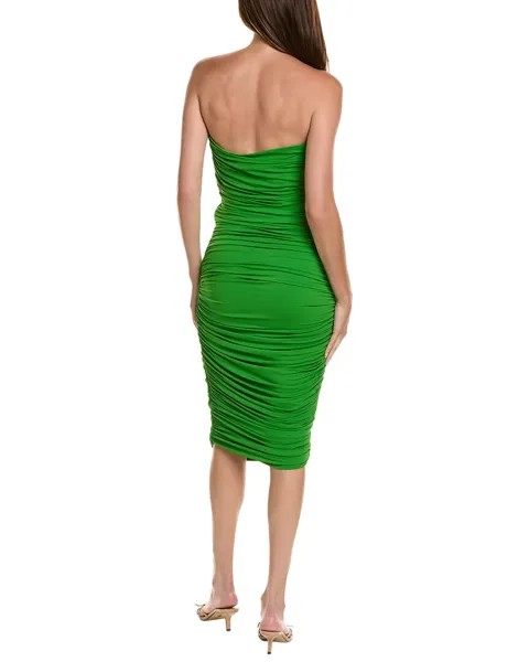 Платье миди без бретелек Michael Kors Collection, зеленый