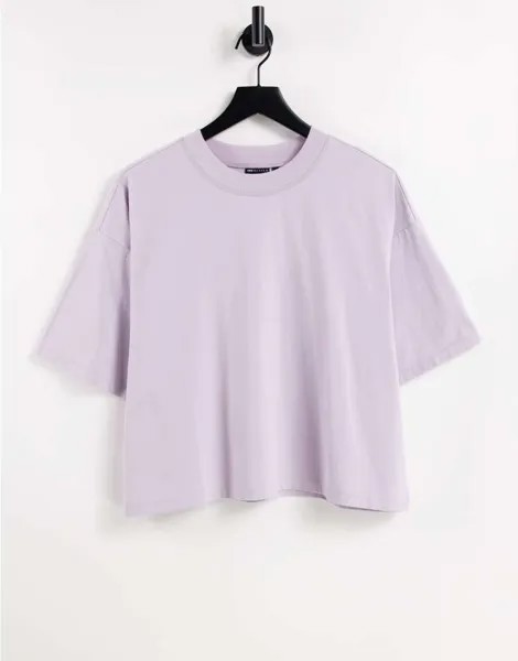 Нежно-сиреневая футболка в стиле super oversized с разрезами по бокам ASOS DESIGN-Фиолетовый цвет
