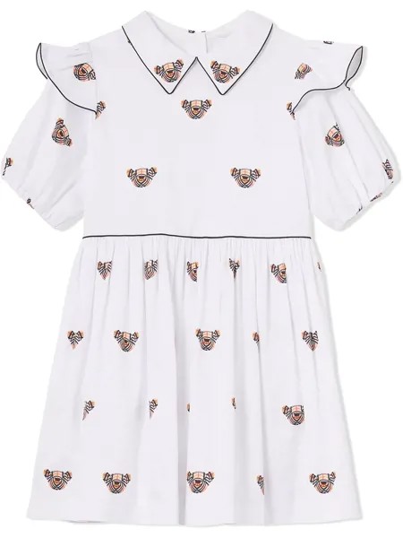 Burberry Kids платье с узором Thomas Bear