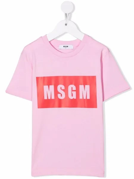 MSGM Kids футболка с логотипом