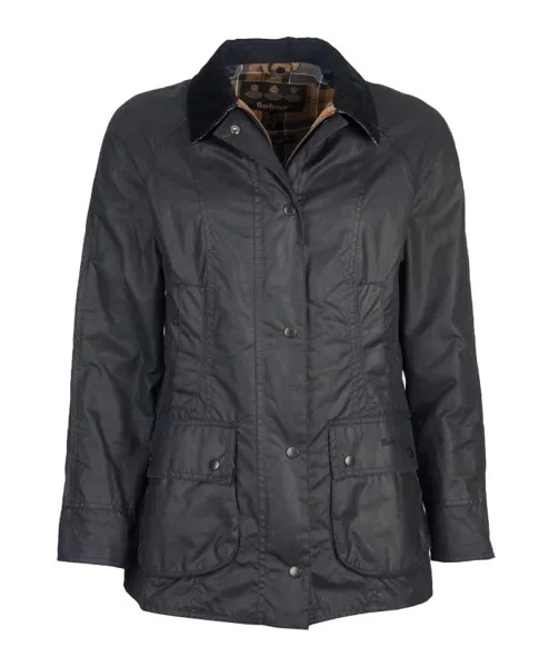 Вощеная куртка женственного силуэта Barbour, синий