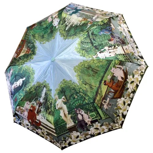 Зонт Петербургские зонтики, мультиколор, серый