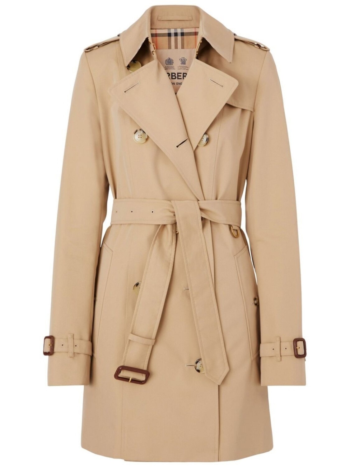 Тренч The Short Chelsea Heritage Burberry, бежевый