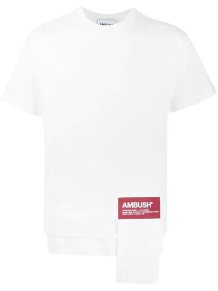 AMBUSH футболка с нашивкой-логотипом, белый