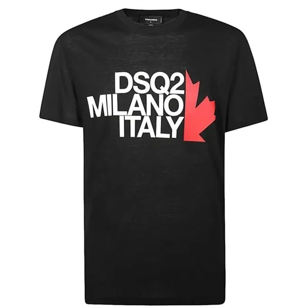 DSQ2 Milano Италия Черная футболка Dsquared2, черный