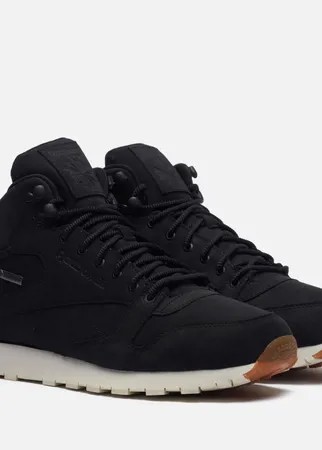 Мужские кроссовки Reebok Classic Leather Mid Gore-Tex Thin, цвет чёрный, размер 43 EU