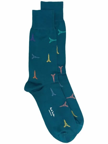 PAUL SMITH жаккардовые носки Eiffel Tower