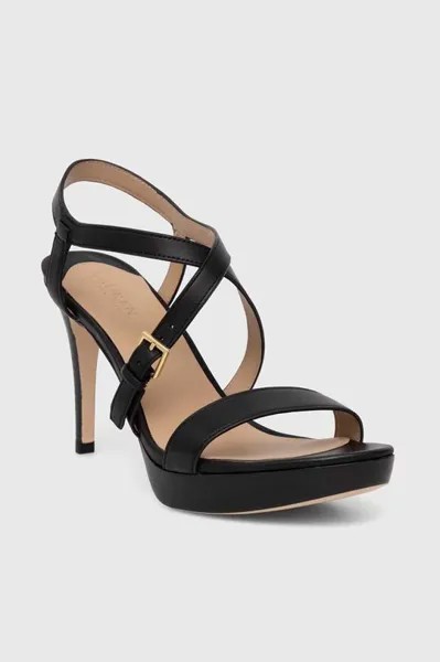 Кожаные сандалии Kerri Lauren Ralph Lauren, черный