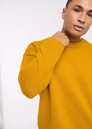 Oversized-джемпер горчичного цвета с длинными рукавами River Island-Желтый