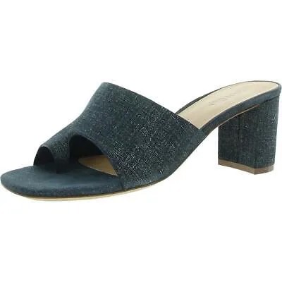 VANELi Женские синие туфли без задника Maysa с открытым носком на каблуке, ширина 9 (C, D, W) BHFO 1501