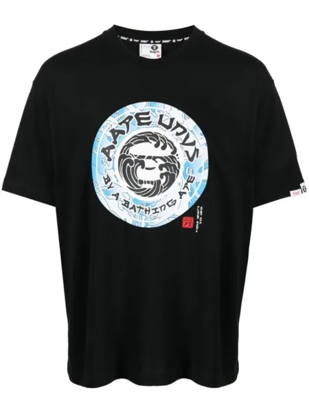 Футболка с логотипом AAPE BY *A BATHING APE, черный