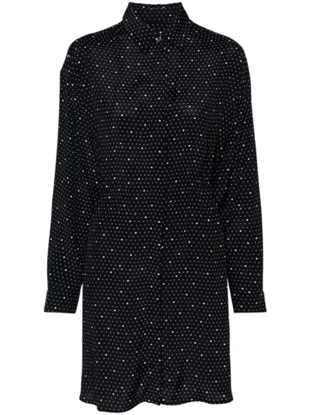 A.P.C. платье-рубашка в горох, синий