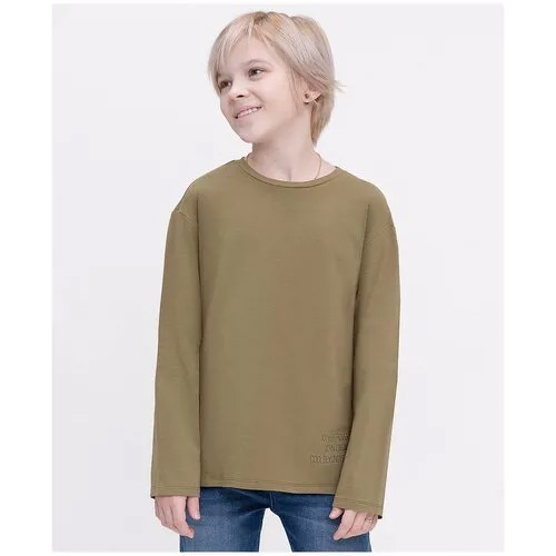 Лонгслив хаки Button Blue , цвет хаки , размер 128 , модель 122BBBB12024400