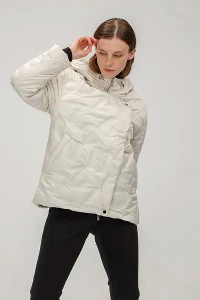 Утепленная зимняя куртка с капюшоном и стеганой отделкой Helmidge, белый