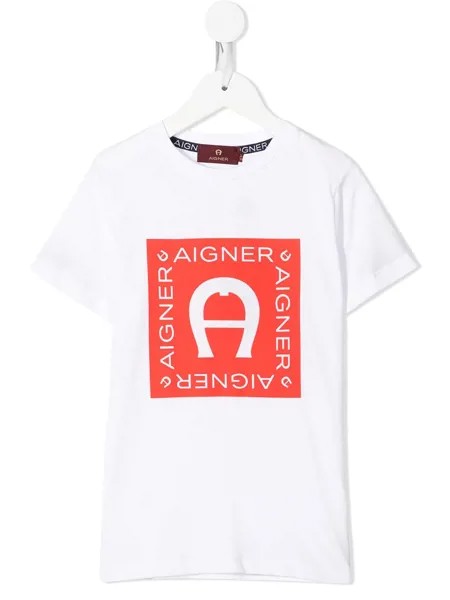 Aigner Kids футболка с логотипом