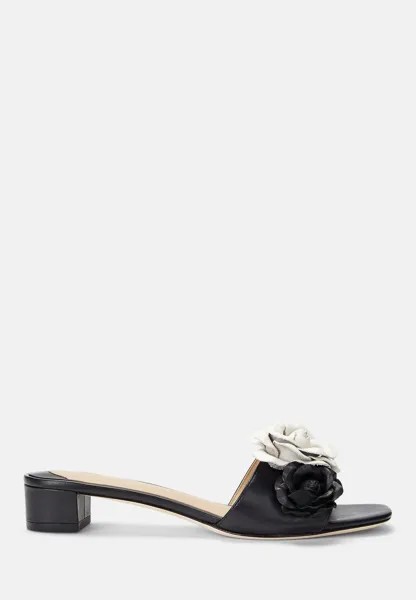 Мюли FLOWER FLAT Lauren Ralph Lauren, цвет black/white