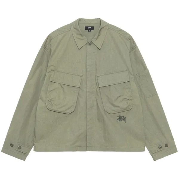 Рубашка Stussy Military Overshirt, зеленый