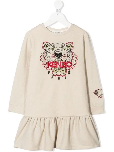 Kenzo Kids платье с вышивкой Tiger