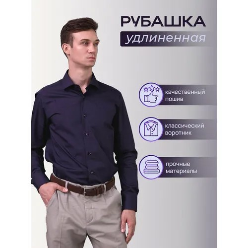 Рубашка Allan Neumann, размер 42 176-182, фиолетовый