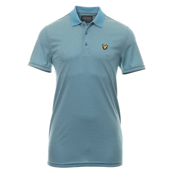 Поло Lyle & Scott Light Microstripe, синий