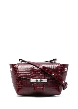 Longchamp сумка через плечо Roseau с тиснением под кожу змеи
