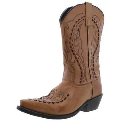 Laredo Mens Laramie Tan Cowboy, Western Boots Shoes 11 Extra Wide (EE) BHFO 4313
