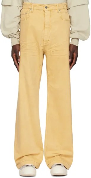 Желтые джинсы в стиле гетов Rick Owens Drkshdw