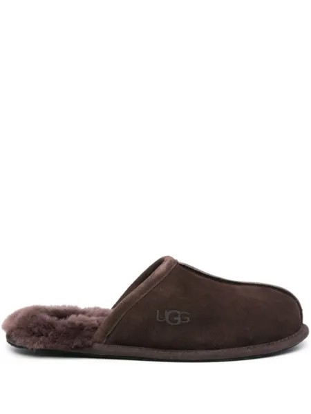 UGG слиперы Scuff с тисненым логотипом, коричневый