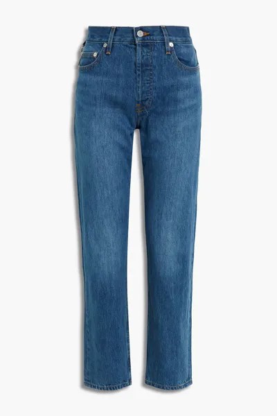 Классические прямые джинсы с высокой посадкой. HELMUT LANG, синий