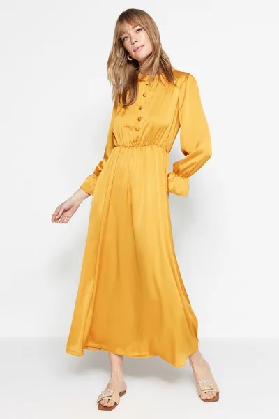 Вечернее платье - Желтое - Макси Trendyol Modest, желтый