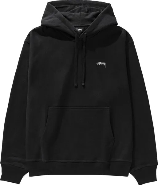 Толстовка Stussy Stock Logo Hood 'Black', черный