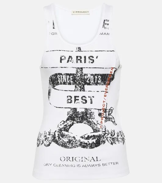 Топ из хлопка Evergreen Paris' Best Y/Project, белый