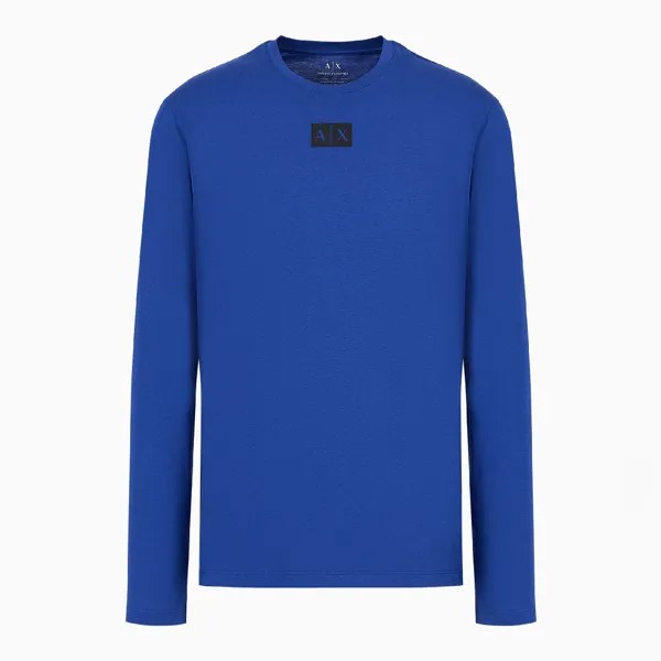Лонгслив Armani Exchange, ярко-синий